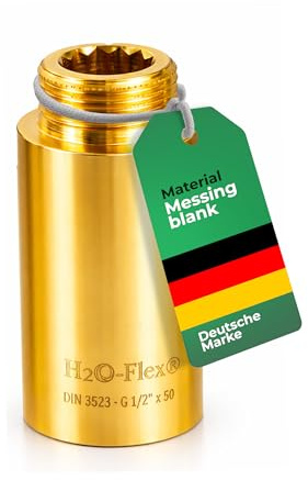 Hahnverlängerung 1/2, Messing, Anschluß-Verlängerung, Fitting, Gewindefitting