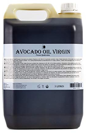 Mystic Moments | Avocado Virgin Carrier Oil 5 Liter - reines & natürliches Öl perfekt für Haare, Gesicht, Nägel, Aromatherapie, Massage und Ölverdünnung veganer GVO -frei