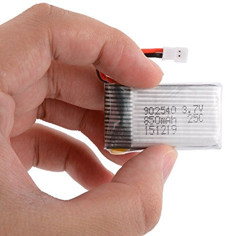 YUNIQUE GREEN-CLEAN-POWER - Batteria Ricaricabile 3.7V 850mAh per Droni RC Syma X5SC X5SW | Maggiore Potenza, Tempi di Volo Prolungati, Installazione Facile, Silver