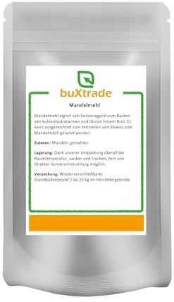 2 x 1 kg Mandelmehl | weißes Mandelmehl | fein gemahlen | Mandeln | Mehl | Buxtrade | 2 kg