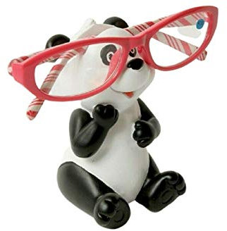 Forked Up Art Panda Eye Glass Holder, Tin, Black/White, 9 x 14 x 8 cm