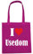 Reifen-Markt Tasche I Love Usedom Größe 38x42 Farbe Pink Druck Weiss