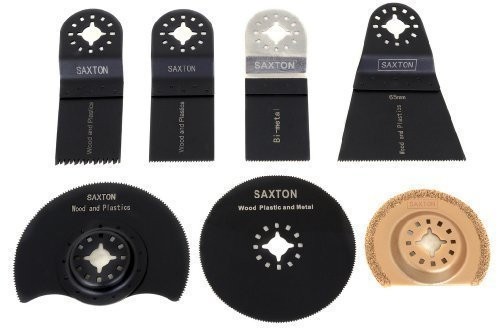 7 Saxton Blades Mix for Fein Multimaster Bosch Oscillating Multitool