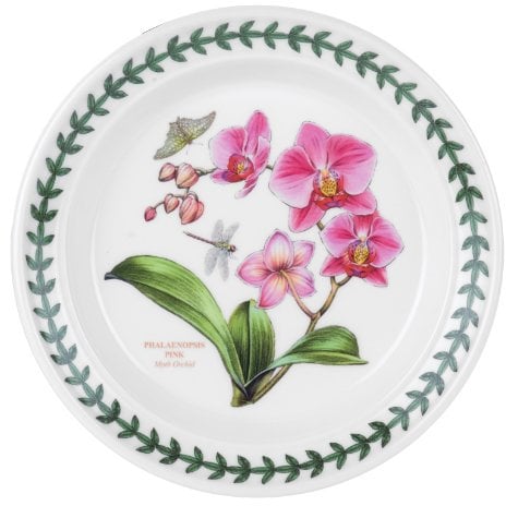Portmeirion 520240 Exotic Botanic Garden - 6 Bread and Butter Plates - Set o, Red,white