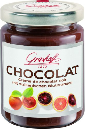 Grashoff Dunkle Schokoladencreme mit sizilianischem Blutorangenöl, 250 g, 3er Pack (3 x 250 g)