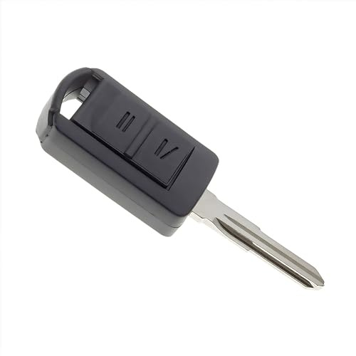 Jongo® Autoschlüssel Gehäuse kompatibel mit Opel Corsa, Combo, Meriva, Astra G, Zafira, Vectra, Omega, Frontera – 2 Tasten Fernbedienung mit YM28 Metallbart – Komplett Set