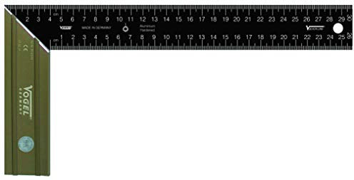 Vogel Germany Winkel (Messbereich 300 mm, gehärtete Aluklinge HRB 70, für Schreiner- und Schlosserarbeiten, mit 45° Gehrungsschnitt) 504034-2