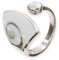 Fly Style offener Damen Ring größenverstellbar 925 Silber Ring mit Stein oder Muschel Inlays, Farbwahl:Shivaauge