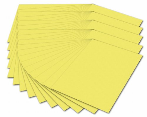 folia 6412 - Tonpapier, DIN A4, 130 g/qm, 100 Blatt, zum Basteln und kreativen Gestalten von Karten, Fensterbildern und für Scrapbooking, zitronengelb