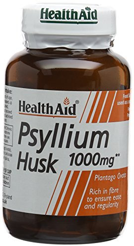HealthAid Psyllium Husk, Fibre, 1000mg 60 Vegan Capsules