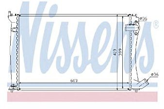 NISSENS Kühler Motorkühlung Kühler Wasserkühler Motorkühler Netzbreite 416mm Netzlänge 602mm Netztiefe 23mm 61298
