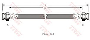 TRW Bremsschlauch PHA368 Länge: 308mm, Kompatibel mit: MAZDA 323 C V, 323 F V, 323 S V, MX-3, MX-6