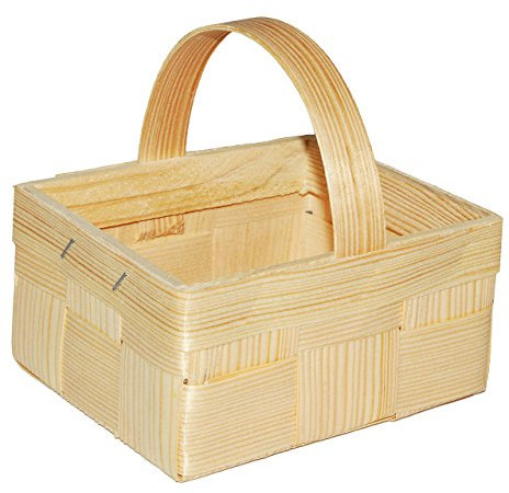 alles-meine.de GmbH Bastkorb/Bastkörchen Natur als Deko z.B. für Osterei/Ei zum befüllen - Weidenkorb - Osternest - Deko Pappeier Dekoei Pappostereier Füllen Ostereier Spanko