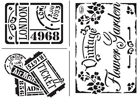 Viva Decor A4 Vintage Flower Garden Schablone