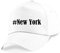 Reifen-Markt Base Cap Hashtag #New York Größe Uni Farbe Weiss Druck Schwarz