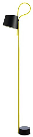 HAY Rope Trick Stehleuchte Black/Yellow Aluminium, 170cm