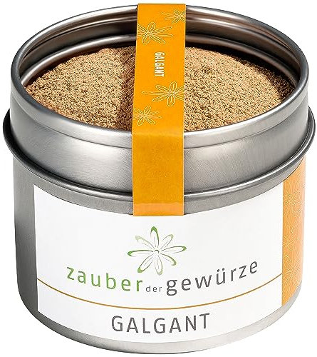 Zauber der Gewürze Galgant gemahlen - Galgant Pulver aus getrockneter Galgant Wurzel, für Tom Kha Gai und Thai-Curries, Top-Qualität in wiederverschließbarer Aroma-Dose, 45 g