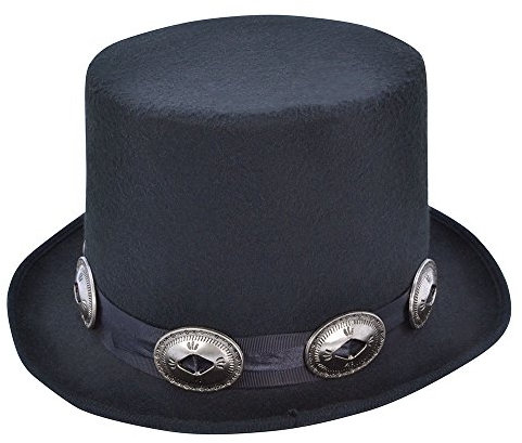 Bristol Novelty BH642 Zylinder im Rocker-Stil, Men, Black, Einheitsgröße