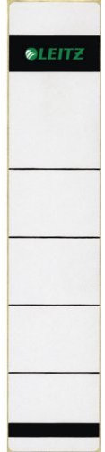 Leitz 1643 Rückenschilder für Standard-Ordner, selbstklebend, kurz, schmal (50er Sparpack, grau)