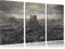 Pixxprint Gerodeter Wald, Leinwandbild 3 Teilig, Gesamtmaß: 120x80cm, Wandbild, Dekoration, fertig gespannt, Kein Poster