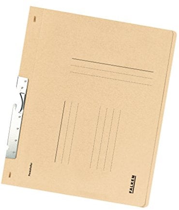 Original Falken 50er Pack Pendular Pendelhefter. Made in Germany. Aus Recycling-Karton mit Behördenheftung ohne Schlitzstanzung für DIN A4 chamois Hefter Blauer Engel