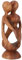 GURU SHOP Holzfigur, Statue, Deko Objekt Feng Shui 20 cm - Familie/Dunkelbraun, Dekoobjekte
