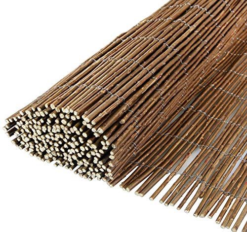 Windhager Sichtschutzmatte Nagoya, Weidenzaunmatte für Garten, Balkon und Terrasse, Sichtschutz-Zaun aus naturbelassener Weide, Blickschutz, 150 x 300 cm, 06548