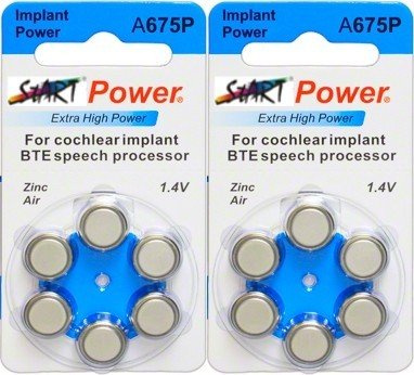 StartPower - 12 Batterien für Hörgeräte - Typ A675P - 1.4V - 550mAh - PR44P