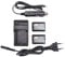 DSTE 2-Pack NP-FW50 Batterie et Chargeur Compatible for Sony Alpha 7 a7 7R a7R 7R II a3000 a6000 a6100 a6500 NEX-6 NEX-7 NEX-C3 NEX-F3 DSC-RX10