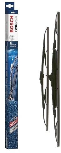 Bosch Wiper Blade Twin Spoiler 606S, Length: 600mm/500mm – Set of Front Wiper Blades