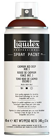 Liquitex 4453311 Professional Acryl Spraydose 400ml – Kadmium - Rot dunkel Imit. Nr. 3 – Lichtecht, frostbeständig, mattes Finish, für Innen- & Außenbereich