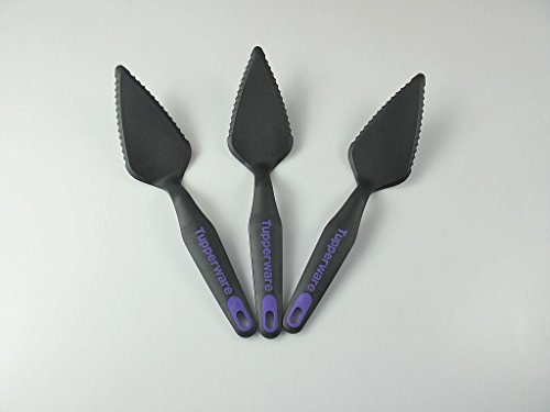 TUPPERWARE Griffbereit Tortenstück (3) schwarz-lila D163 Heber TOP-Tortenheber