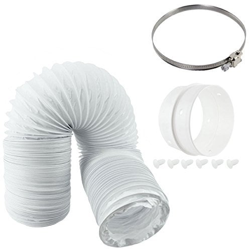 SPARES2GO Vent Hose & Extension Ring Kit for CREDA Vented Tumble Dryer (4 / 100mm Diameter)