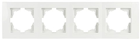 Gunsan Moderna 4-fach Rahmen für 4 Steckdosen Schalter Dimmer Weiss