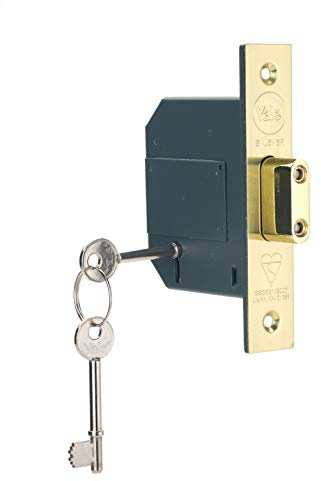 Yale Locks PM560PB30 Hi-Security BS 5 Lever Mortice Sash Lock 80mm 3-inch - Polished Brass Finish