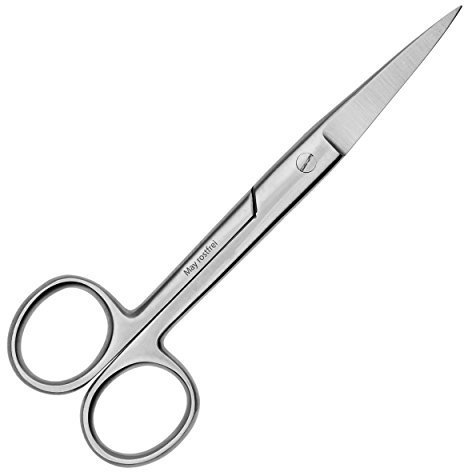 May - Feine Schere - Allzweckschere - Kleine Schere mit gerader Schneide - spitz/spitz - Länge: 14,5 cm - Edelstahl