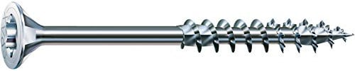 SPAX Universalschraube, 6,0 x 220 mm, 100 Stück, T-STAR plus, Senkkopf, Teilgewinde, 4CUT, WIROX A3J, blank verzinkt, 0191010602205