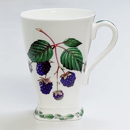 Redwood Collection English Bone China Mug - BlackBerry Fruit Design