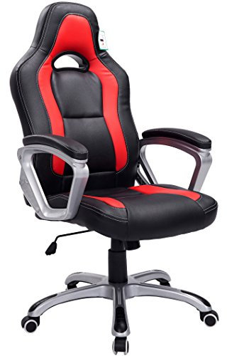 Cherry Tree Furniture Designed Racing Sport Swivel Office Chair Computer Desk Chair in Black Red Colour