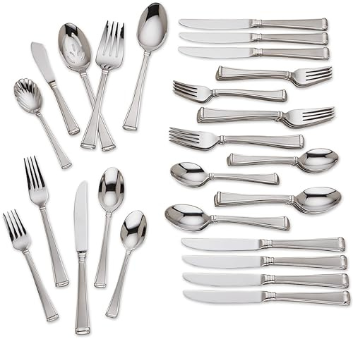 Gorham 846852 Column Frosted piece Flatware Säule Besteck-Set, 45-teilig, 18/10-Stahl