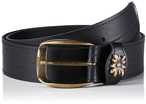 Werner Trachten Unisex Trachtengürtel Gürtel, Schwarz (schwarz rugato 301), 95 cm (Herstellergröße: 95)
