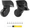 BQLZR 9,6x9,3x4,8cm Noir en Plastique Bricolage Gauche et Droite pivotant Bagages Valise roulettes avec 4 Trous