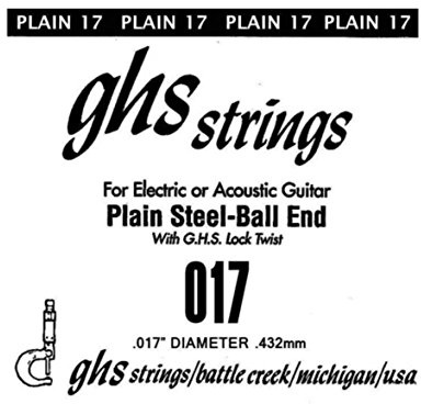 GHS BOOMERS Single String For Electric Guitar - Plain Steel - 017