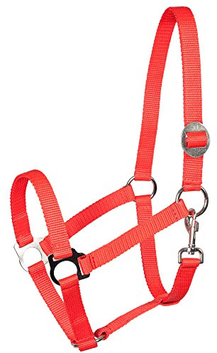 Pfiff 005543 Halfter, Weidehalfter Stallhalfter, Kunststoff Rot Pony Klein