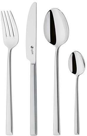Paul Wirths VIVENDI 24-teiliges Besteck Set 6 Personen, elegantes 18/10 Edelstahl Besteckset satiniert, Essbesteck rostfrei & spülmaschinenfest, Tafelbesteck 6 Personen