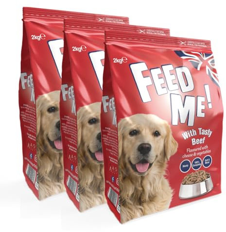 HiLife FEED ME! - Complete Dry Dog Food - Tasty Beef Cheese Vegetables - Soft, Moist & Meaty, 6kg