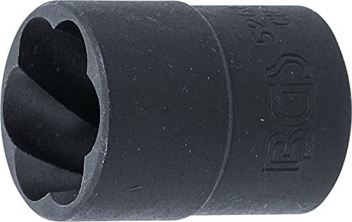 BGS 5266-19 | Spiral-Profil-Steckschlüssel-Einsatz / Schraubenausdreher | Antrieb Innenvierkant 12,5 mm (1/2) | SW 19 mm