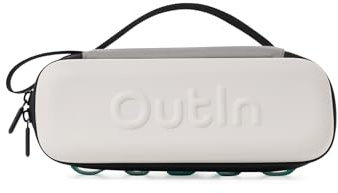 OutIn Eva Hartschalenetui für Nano, Mino und Fino, Sand Beige | Wasser- und schmutzabweisende Schutzhülle mit Organizer-Funktion für Reise, Aufbewahrung und Transport