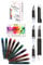 ONLINE 12484 Handlettering 2 Go Schönschreib-Set | inkl. 1,4 mm Kalligraphie Füller & drei Federstärken | 10 Kombi-Patronen in verschiedenen Farben | inkl. Booklet mit Übungen & Magazin, Be Happy, 16-teiliges Set