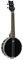 Ortega Guitars Banjo Ukulele Akustisch – Banjolele Series – Closed Back – Remofell/Ahorn, Schwarz (OUBJ100-SBK)